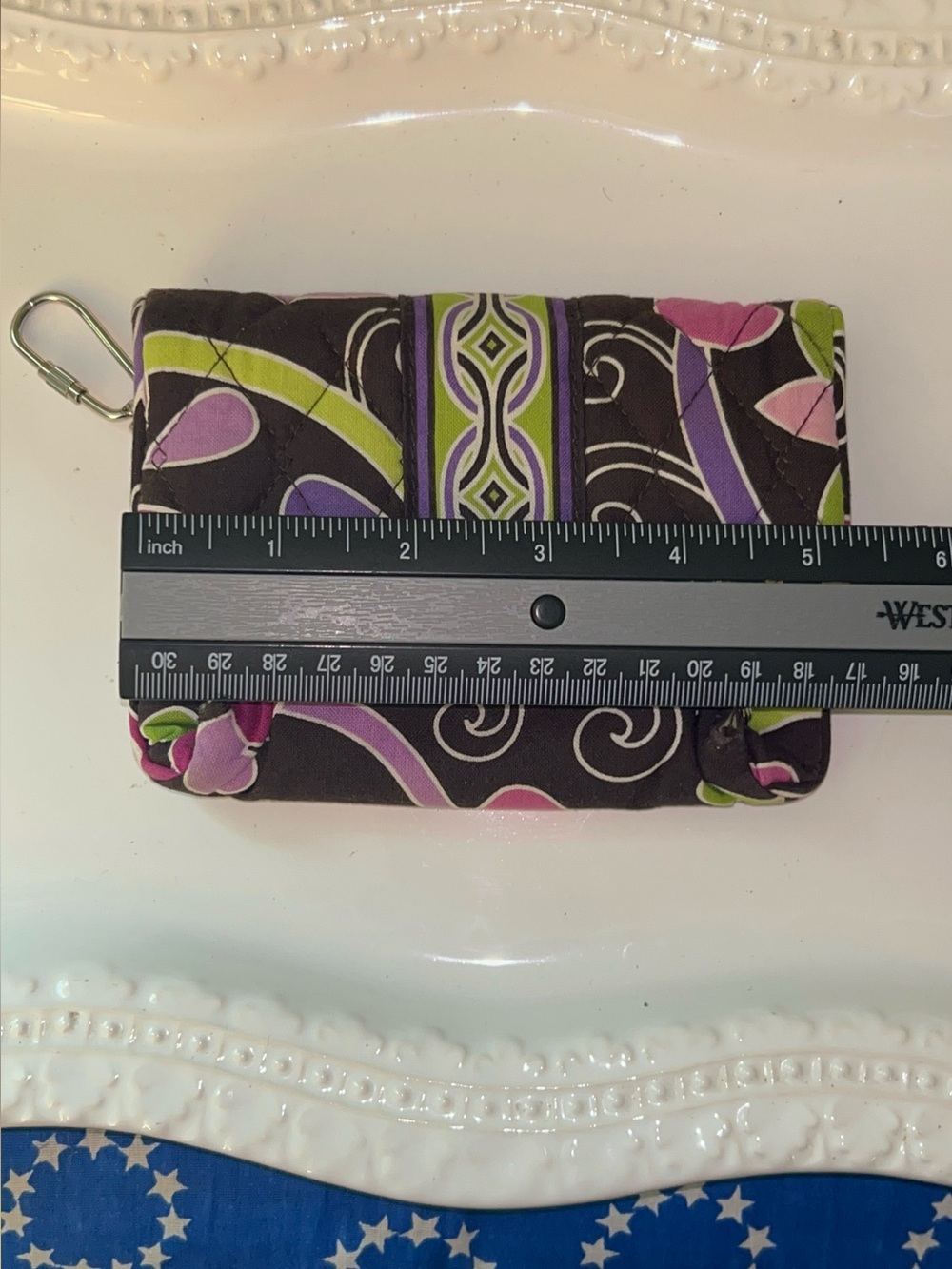 Vera Bradley Euro Trifold Wallet in "Purple Punch" - Picture 6 of 7